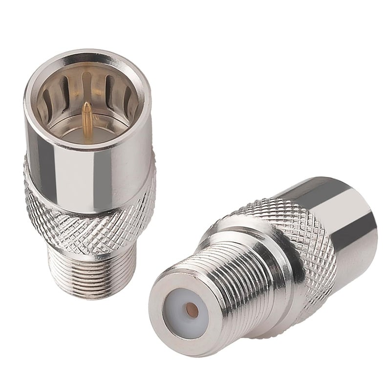 onelinkmore Coax Quick Connector Quick Push On Male to F Female Adapter F Type Male to Female Extender Push on Connector for RG6 Coaxial Cable,Antenna, RVs, Satellite Receiver and Camping TV Connection Pack of 2 - Image 1